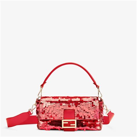 fendi sequin baguette red|fendi sequin baguette sale.